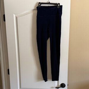 SPANX Dark  velvet  stretchy Blue Leggings